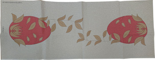 Easter Printed Table Runner 30x120cm Etamine Knossos Sunbeam Beige Gold Pero 04-06