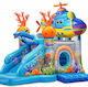 Inflatable Submarine with Slide for Ages 3-12