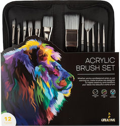 Pensule Creative Sintetice Set Toc 12 Buc