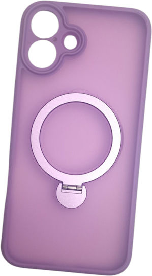 Naxius Задна корица Изкуствена кожа с Каишка Лилав (iPhone 16 Plus)
