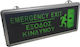 Exit Danger Sign Led Motion Double-Sided 2 Pieces 35x16cm Aluminum Black-Green 1197-28 Oem