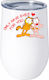 Glass Thermos Stainless Steel 500ml White