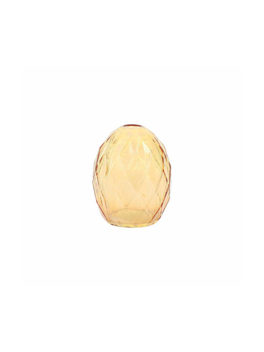Beauty Home Διακοσμητικό Βάζο Γυάλινο Milo Πορτοκαλί Y10.5cm