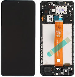 Οθόνη Samsung με Πλαίσιο για Samsung A127F, Galaxy A12 (Μαύρο)