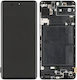Samsung Οθόνη με Μηχανισμό Αφής και Πλαίσιο για Samsung A71 (Μαύρο)