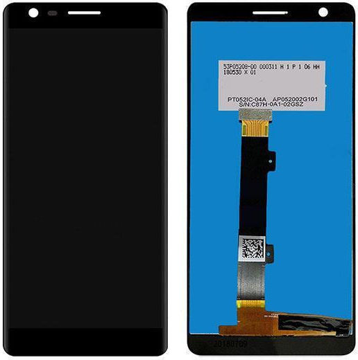 Nokia Οθόνη mit Touch-Mechanismus für Nokia 3.1 (Schwarz)