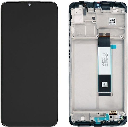 Screen with Touch Mechanism and Frame for Xiaomi Poco M3, Redmi 9T, 9 Power, Note 9 4G (Black)