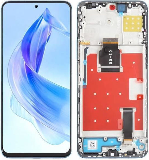 Екран със Сензорен Механизъм и Рамка за Honor 90 Lite 5G (Сребрист)
