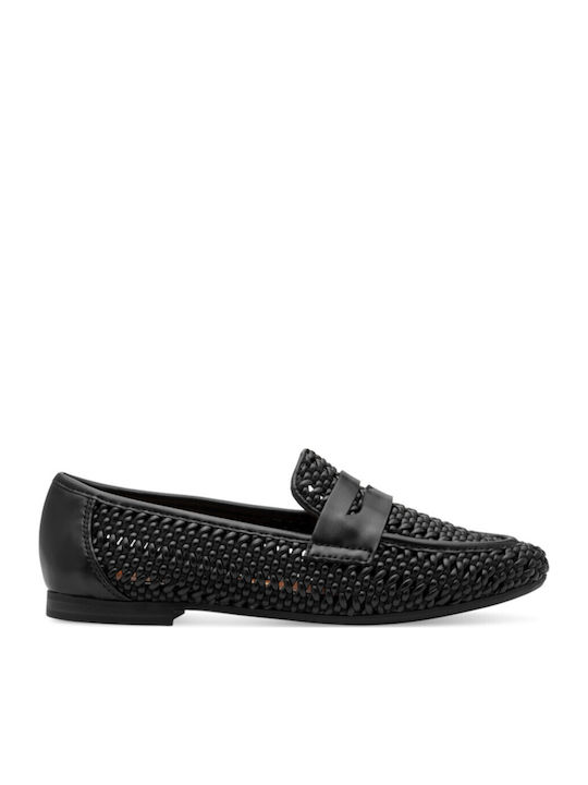 Marco Tozzi Γυναικεία Loafers σε Μαύρο Χρώμα