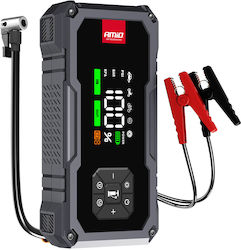 Amio Starter Portabil Baterie 4 în 1 Tip Jump Starter Compresor de Aer Lumină Led Powerbank Tensiune de Operare 12v Capacitate 72ah 600a Pentru Autoturisme 1 Bucată 04674/am 04674/am
