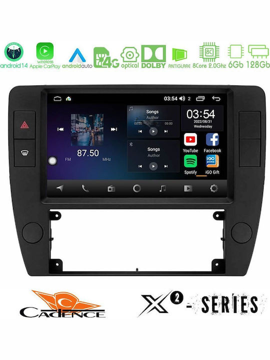 Cadence X2 Series 8core Android14 6+128gb Vw Passat B5 2001-2005 Navigation Multimedia Tablet 9"
