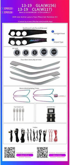 Atmospheric Lighting Mercedes Cla W117 Gla W156 Ambient Light Kit Oem 1:1 L-al-cp0526