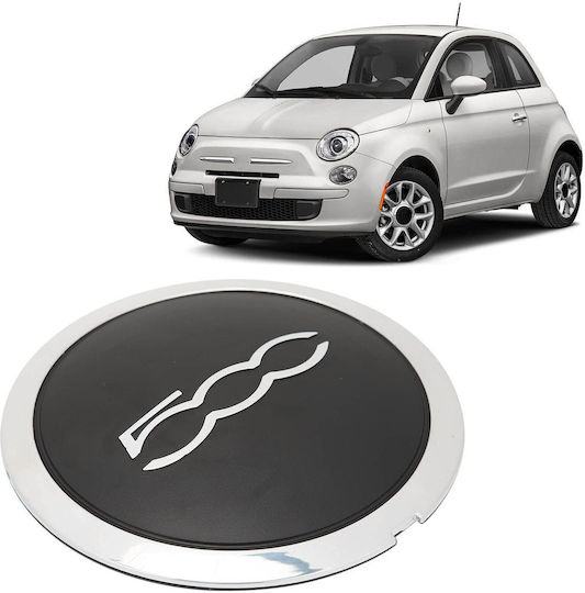 Fiat 500 Car Wheel Center Cap Black Silver Diameter 135mm 1 Piece
