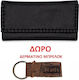 Panora Leather Tobacco Pouch With Magnetic Clasp Black