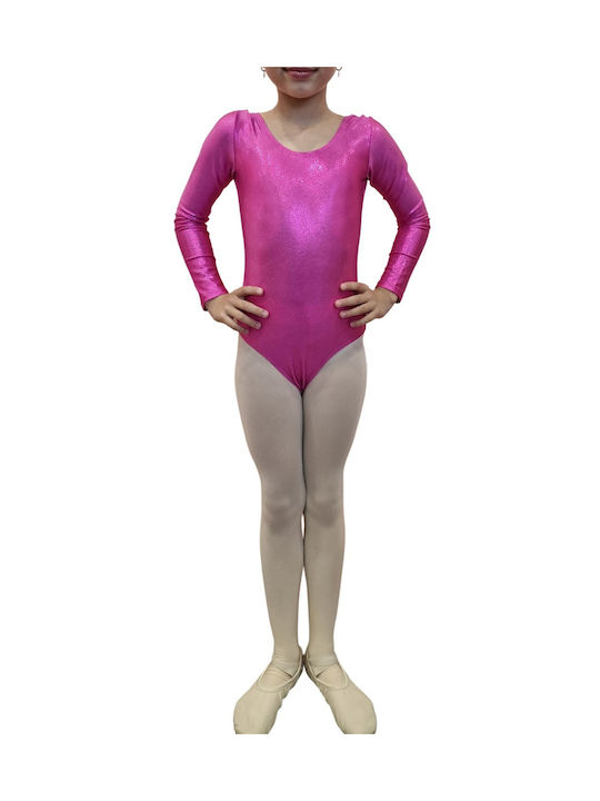 Κορμάκι Μακρυμανικό Μεταλιζέ Godance 9922 Hot Pink