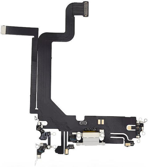 Apple iPhone 14 Pro Max Conector Flex de Încărcare Cablu Argintiu OEM