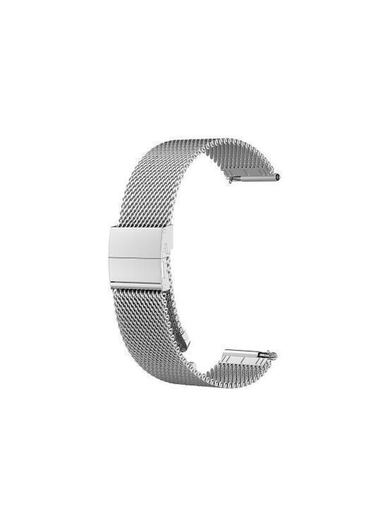 Steel Milanese Strap Clasp Realme Watch 5 22mm Silver