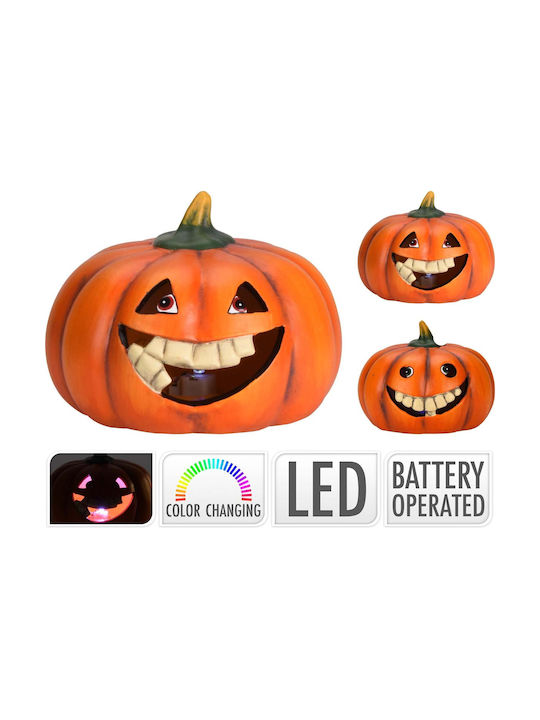 Jk Home Décor Κολοκύθα Κεραμική Led 14x14x13cm 2σχδ