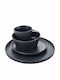 Black Ceramic Dinnerware Set 16pcs