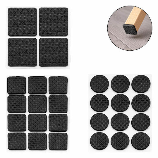 Set Möbelsocken Quadratische mit Aufkleber 25x25mm 28Stück