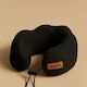 Orthopedic Travel Pillow Memory Foam Black 36x33cm