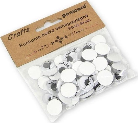 Polsirhurt Moving Decoration Peepers Rs-05 15mm Stickers 50 Pieces