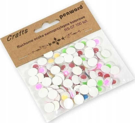 Polsirhurt Moving Decoration Peepers Rs-07 10mm Stickers 100 Pieces