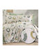 Pucioasa Set Husă de Pilotă Bumbac Single cu Față de Pernă & 1 Cearsaf 160x220 Verde