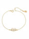 Senza Women's Bracelet with design Infinity made of Silver Gold Plated