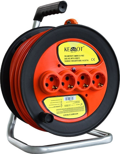 Cablu de prelungire 4 locuri cu cablu de 30m Diametru 3 x 2.5mm² Neagră
