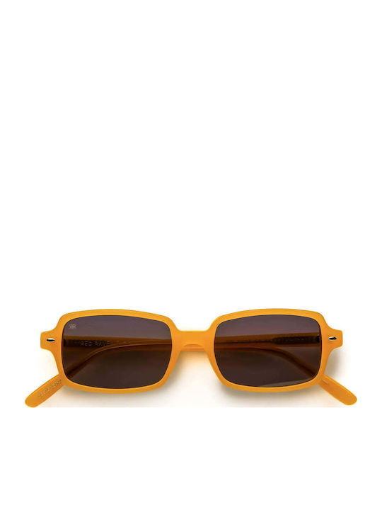 Red Raven Caldera Unisex Sunglasses with Yellow Frame and Gray Polarized Lens 46774507995470
