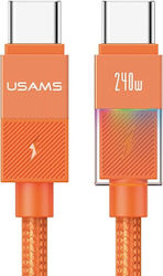 Usams USB 2.0 Cable USB-C Male - USB-C 240W PD Orange 1.2m