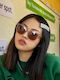 King Unisex Sunglasses with Beige Frame and Brown Polarized Lens SUNKI345-SN016