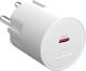 SBS Φορτιστής Χωρίς Καλώδιο με Θύρα USB-C 45W Power Delivery Λευκός (Schuko)