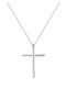 Atofio Kosmima Women's White Gold Cross 9K with Chain
