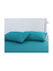 Silk Fashion Σετ Μαξιλαροθήκες με Φάσα Teal Blue 52x72εκ.