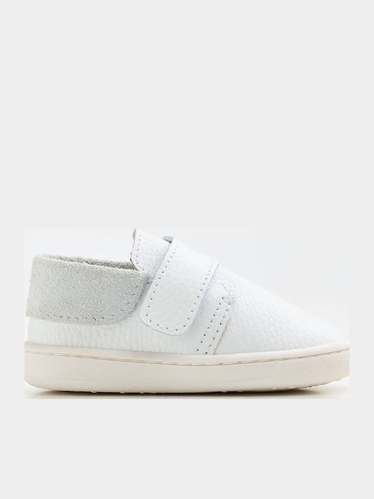 Ever Kid Papuci boteza din piele Sneakers Alb