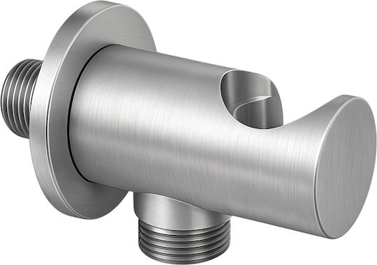 Water Supply Wall-Mounted Shower Holder Vinci Vincirain Family B774013 Silver Brushed Matte