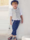 Aslanis Home Baptism Suit with Vest for Boys Multicolour