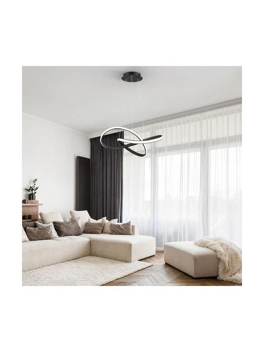 Pakketo Artisun Adjustable Pendant Light Black 56x56x100cm