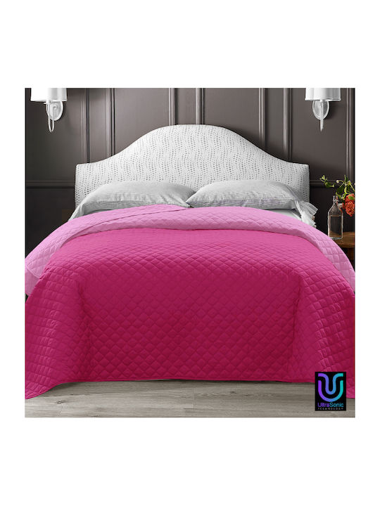 Go Smart Home Κουβερλί Υπέρδιπλο Microfiber Φούξια-ροζ 220x250cm