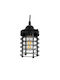 GloboStar Darsey Pendant Light Black with Socket E27 10x10x19cm