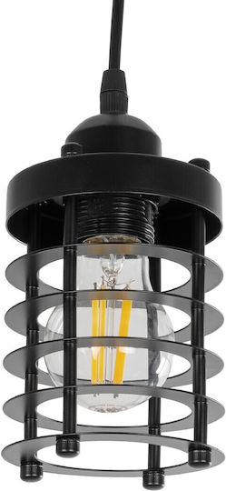 GloboStar Darsey Pendant Light Black with Socket E27 10x10x19cm