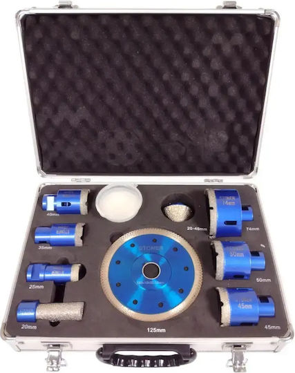 Silvertools Burghie diamantată Tăiere uscată cu diametru între 20mm și 125mm pentru Beton și Gresie