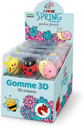 Garden Friends 3d Eraser 3 Assorted Models 24 Pcs Display