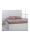 Silk Fashion Sheet Semi Double with Elastic 125x200+35cm. Mashroom