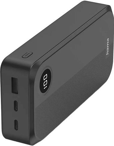 HAMA Power Bank 20000mAh with USB-A Port and USB-C Port Black