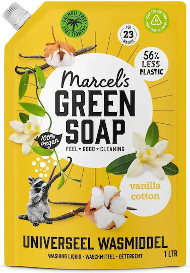 Marcel's Green Soap Υγρό Απορρυπαντικό με Πράσινο Σαπούνι για Λευκά & Χρωματιστά Ρούχα 1lt