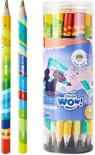 Deli Creioane Colorate Multicolore Toc Cilindric Plastic 30 Culori