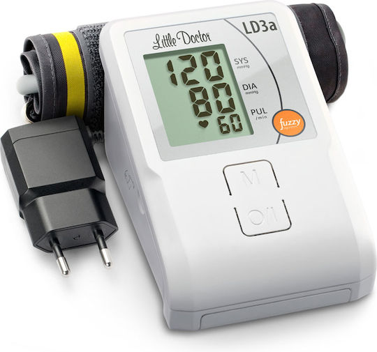 Little Doctor Ld 3a Tensiometru Electronic de Braț cu Adaptor Inclus Ecran Lcd Memorie 90 Valori Alb
